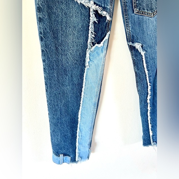 REVICE Denim Matchmaker Love At First Sight Denim Patchwork Jeans‎ Size 24 - Picture 7 of 13